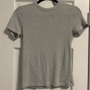 Mango Sparkly Gray Short Sleeve Tee